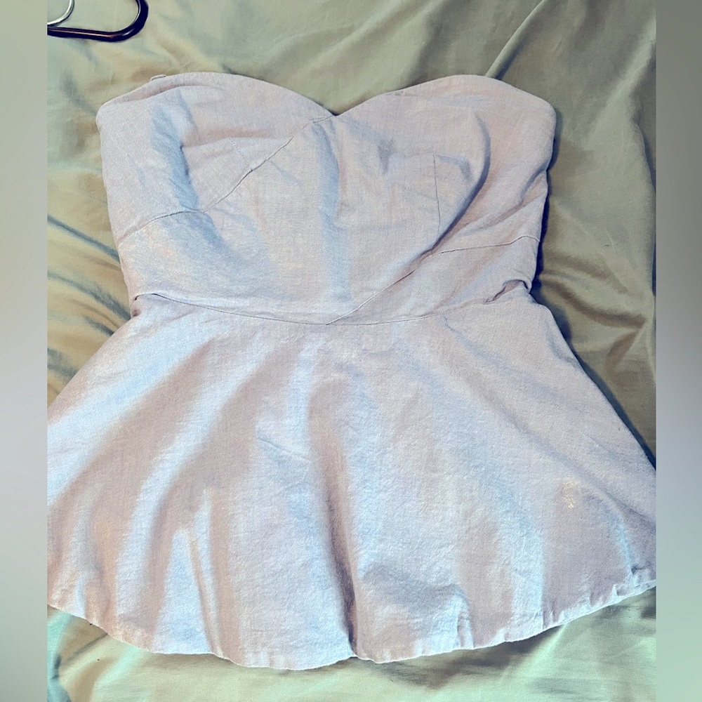 NY&Co Peplum Strapless Top with Sweetheart Neckline